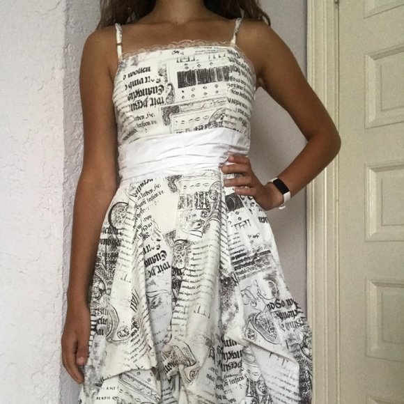 one-of-a-kind newspaper dress - Picture 1 of 1